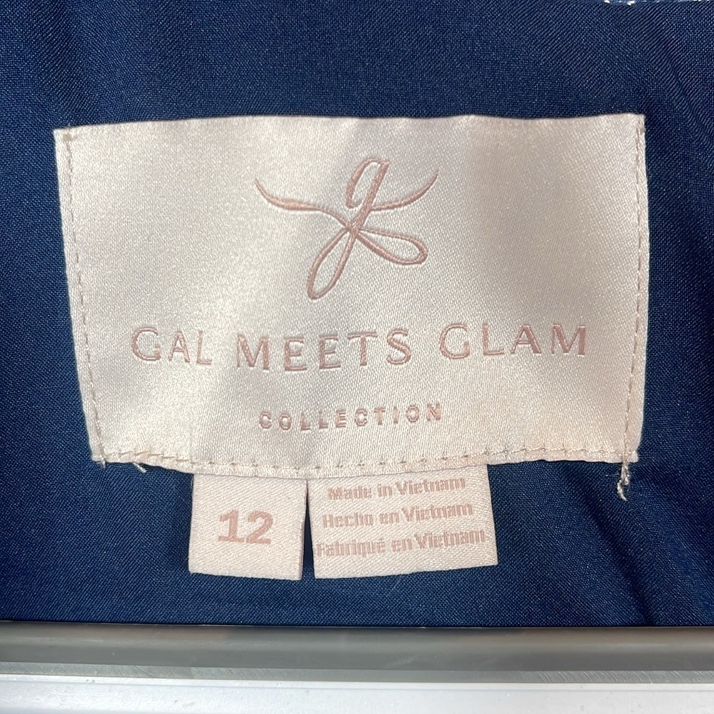 GAL MEETS GLAM COLLECTION Lenna Button Front Linen Blend Fit & Flare Dress 12 - Picture 4 of 7